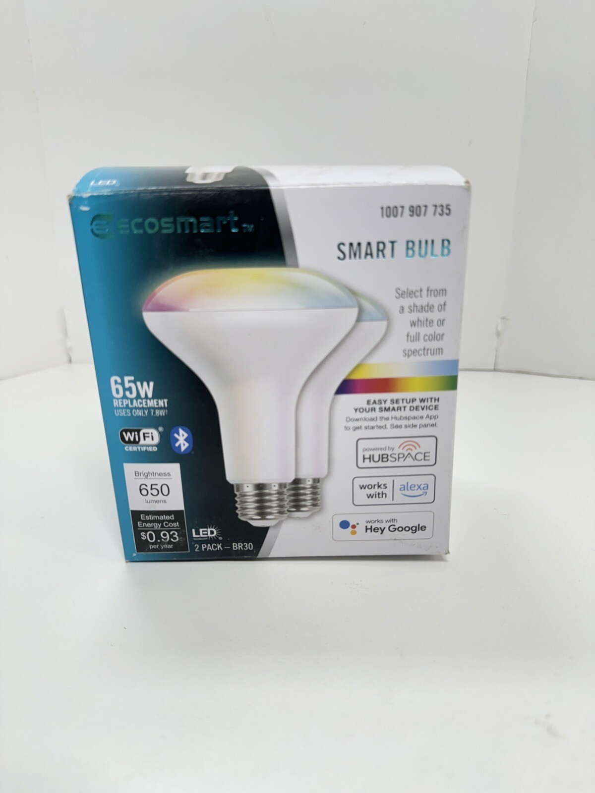 Ecosmart Smart Bulb 2 Pack LED WiFi Full Color App Controled New In Box-image