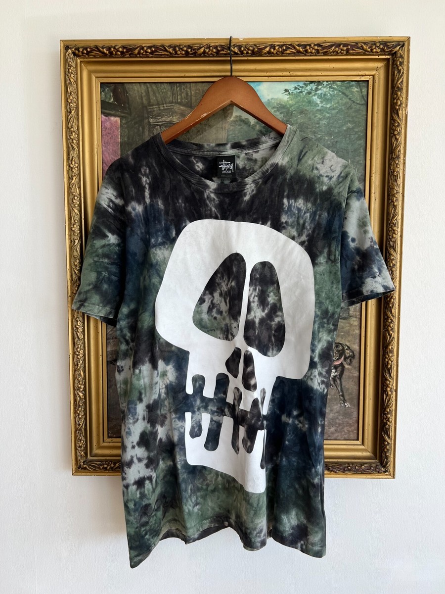 トップス 00's old Stussy s/s skull print t-shirt VINTAGE STUSSY SKULL TEE SHIRT SIZE MEDIUM 2000s – Vintage