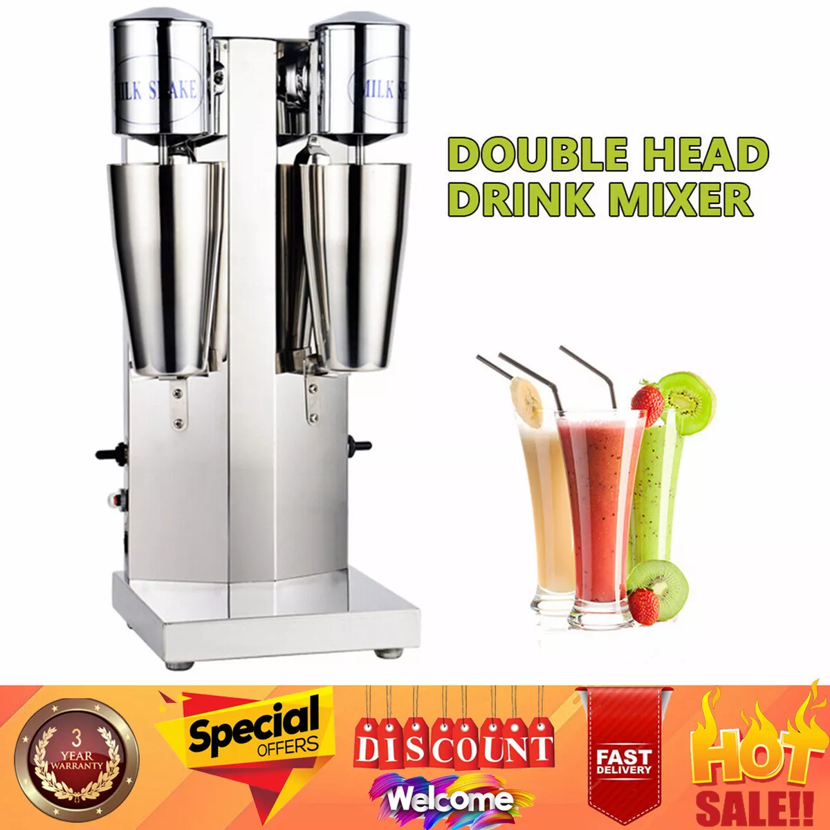 Commercial Milkshake Machine Drink Mixer Milk Shaker Maker