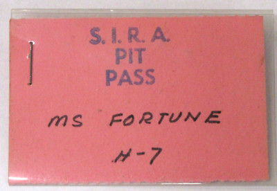vintage MS FORTUNE H-7 S.I.R.A. PIT PASS pinback Limited Hydroplane Boat Racing