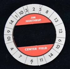 Cadaco All Star Baseball Board Game 1969 ERROR Disc- Jim Northrup - Center Field