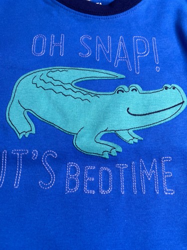 NWT 5T 5 alligator OH SNAP crocodile preppy pajamas easter vacation carters fall - Picture 4 of 9