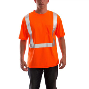 TINGLEY JOB SIGHT High Visability Type R Class 2 Safety Short Sleeve T Sz L NWT