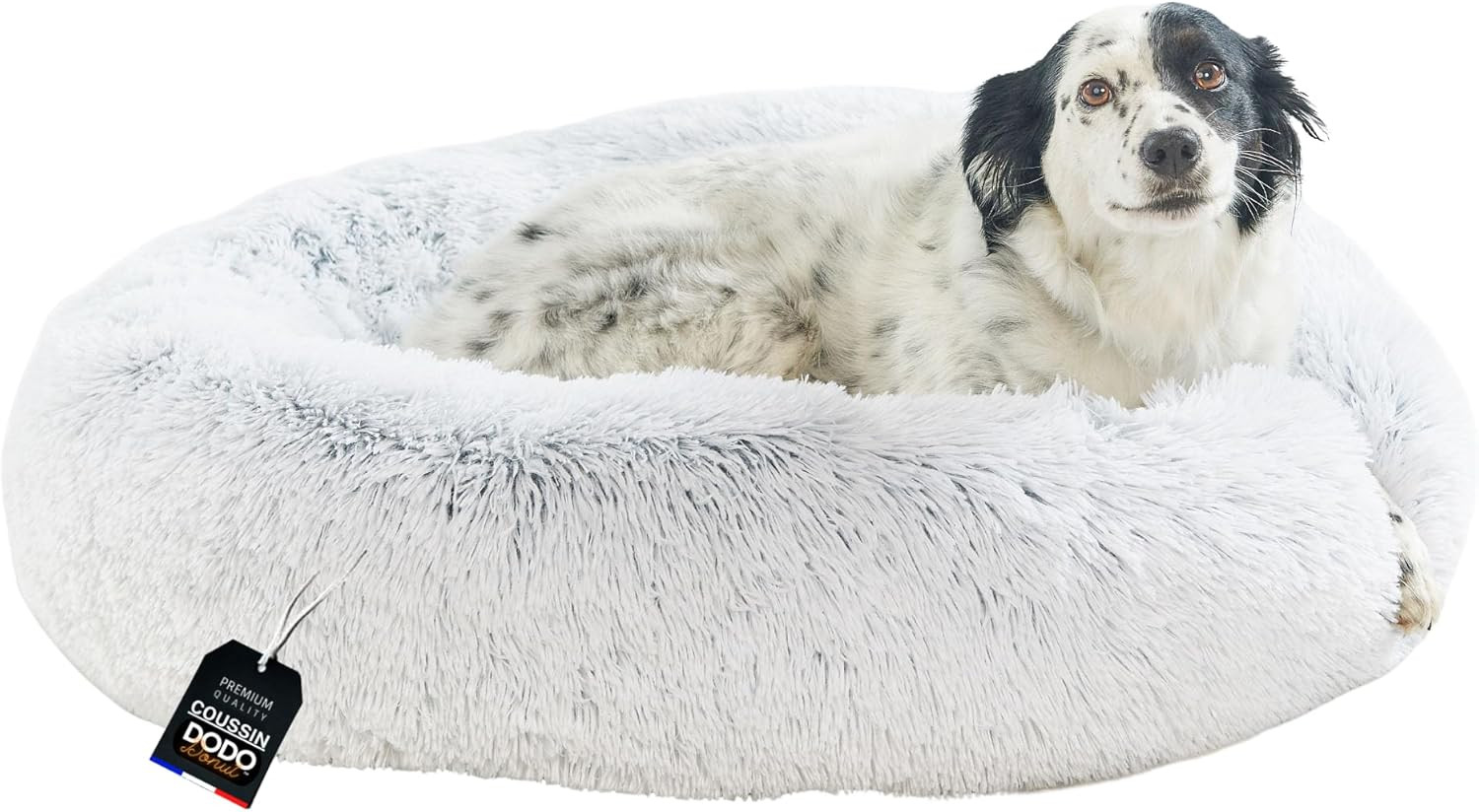Panier chien rond lavable avec housse amovible zippée pour un entretien facile
