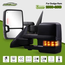 Power Heated Tow Mirrors For 09-18 Ram 1500 10-18 2500 3500 Temperature Sensor