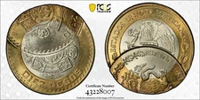 ER289 MEXICO. Mint Error -- Double Struck -- 10 Pesos, 2018-Mo. Mexico City Mint