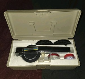 Dymo 1575 Executive 3 Tapewriter Label Maker Vintage W/ Case,Wheels & Tape Rolls