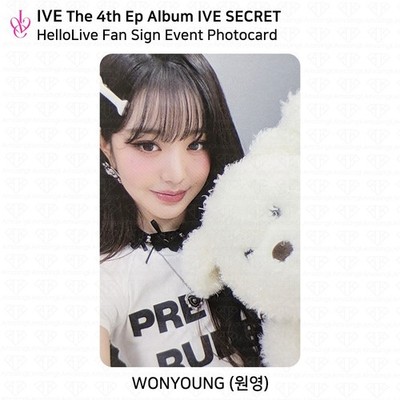 IVE 4th EP Album IVE SECRET HelloLive Fan Sign Photocard WONYOUNG