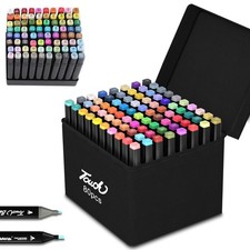 80 Farben Marker Stifte Set mit Doppelköpfig...