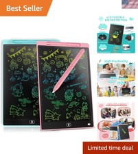 Fun  Educational 8.5-Inch LCD Doodle Boards for Boys and Girls, Pink  Blue