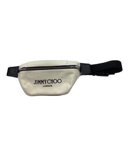 Jimmy Choo Body Bag FINSLEYUCZM Ivory #TFB7635