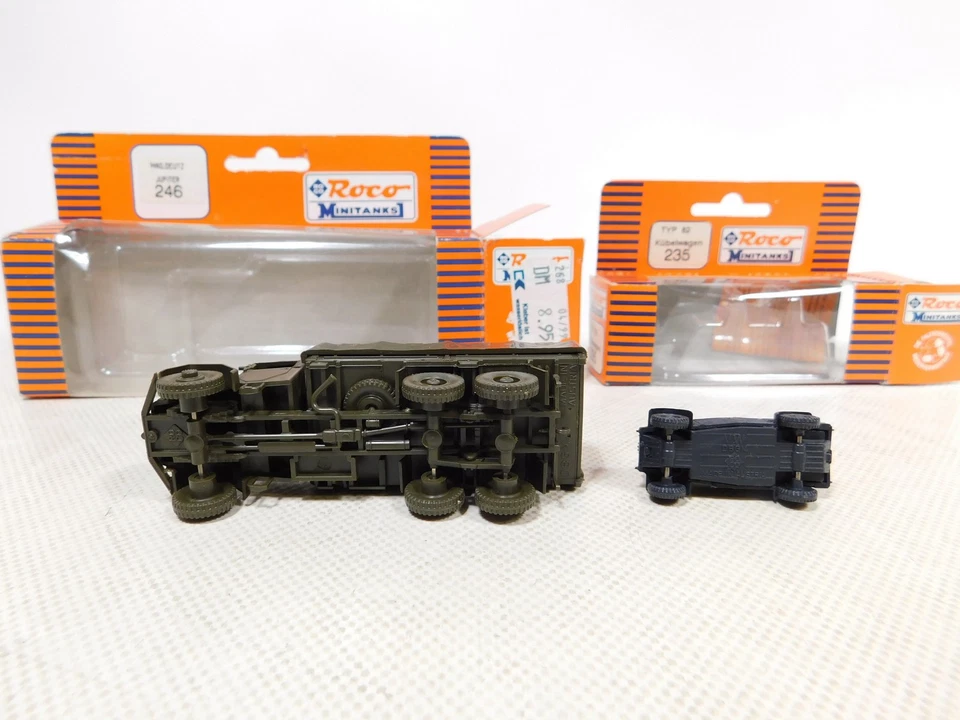 Roco Minitanks 1:87 H0 2x Modello Militare 235 VW 246 Magirus Mint + Box # - Immagine 3 di 4