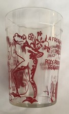 Hazel Atlas Frog Went A-Wooing Nursery Rhyme Drinking Glass Red Design 4?
