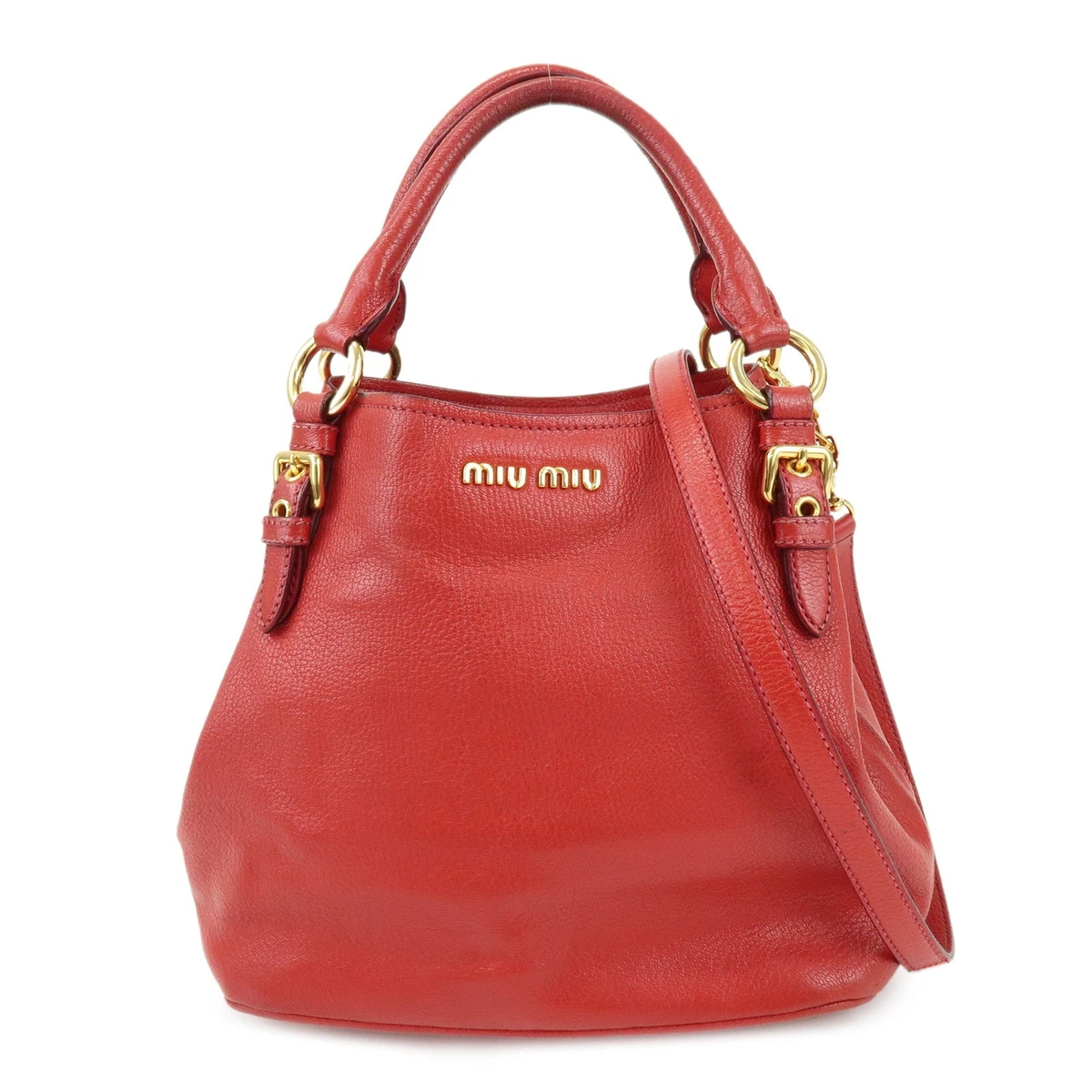 Red Leather Exterior Miu Miu Bags & Handbags for Women for sale | eBay