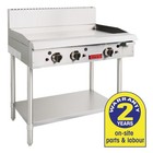 Gas Griddle 3 Burner Grill LPG Smooth Hot Plate on Stand Thor Commercial Kitchen