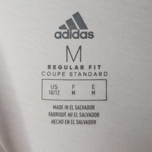 Neu ohne Etikett Adidas Jungen weiß/warmes flauschiges Logo Shirt Größe Medium - Bild 3 von 5