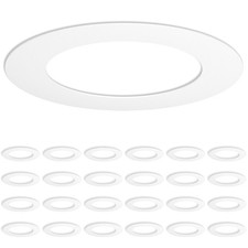 24 Pack Goof Rings For 6 Inch Recessed Lights White Can Light Goof Trim Ring Out
