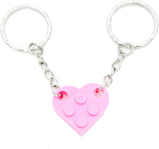 Friendship Gifts Best Friend Keychain Couples Keychain BFF Heart Key Ring Set Bi
