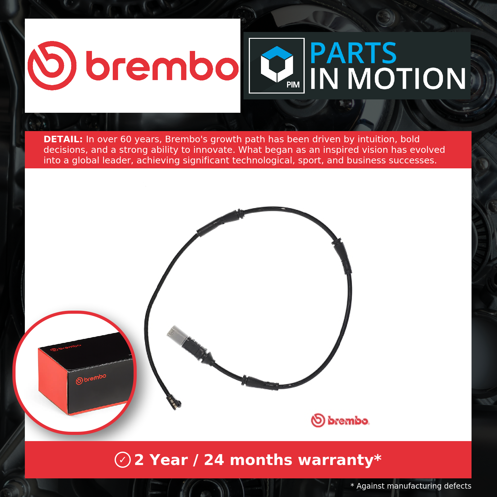 Brake Pad Wear Indicator Sensor fits BMW 225D F22, F23 2.0D Front Left 14 to 19 - Image 27