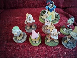 DISNEY SNOW WHITE & THE 7 DWARFS COMPLETE SET ARDEN SCULPTURES