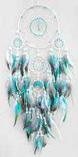 Large Dream Catchers,Boho Handmade Woven Turquoise Dream Catcher Wall Hanging...