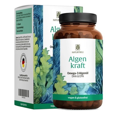 Omega 3 vegan Algenöl hochdosiert 1000mg DHA EPA 30ml Algenkraft NATURTREU 