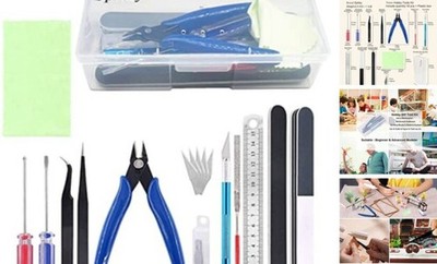  16 Pcs Hobby Building Model DIY Tool Kit, Modeler Basic Miniature Handmade 
