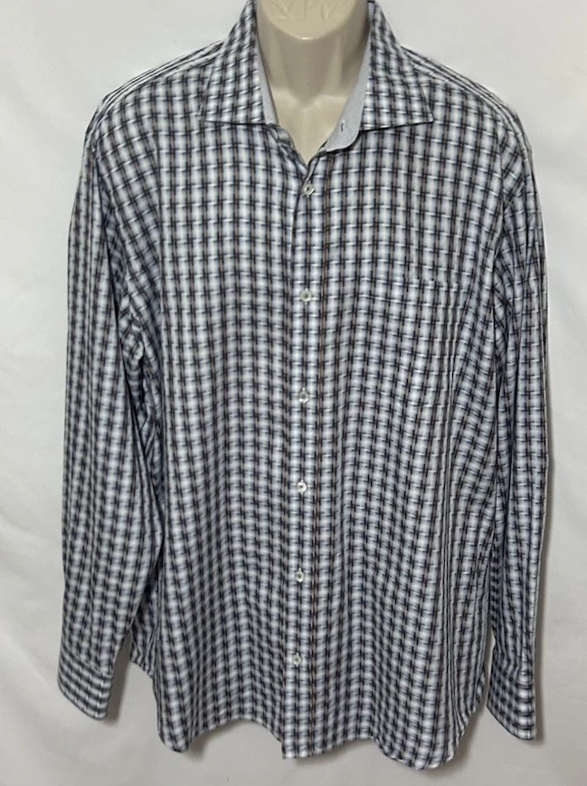 Bugatchi Mens Button Up Cotton Shirt Classic Fit Size XL NWOT - Image 2 of 4