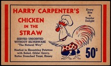 Postcard Harry Carpenter's Chicken in the Straw, Natural Way,50c, Los Angeles,CA