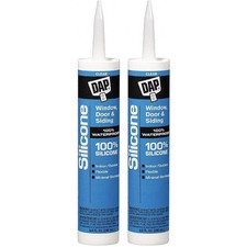 DAP Silicone Rubber Sealant, Clear, 9.8-oz., Pack of 2