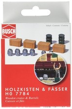 Busch 7784 Barrels  Crates 12/ HO Scenery Scale Model
