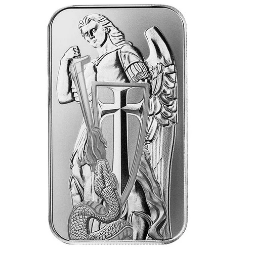 1oz .999 Silver Bar - Scottsdale Mint Archangel Silver Bullion Bar #A522