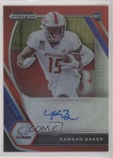 2021 Panini Prizm Draft Picks Red 111/199 Kawaan Baker #DPA-KAW Auto 5w7