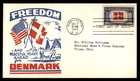 Mayfairstamps US FDC 1943 Washington DC freedom peaceful year ahead for Denmark