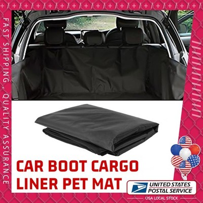 Black Car Boot Trunk Cargo Liner Floor Mats Dog Pet Dirt Barrier Protector Mat