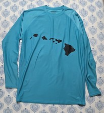 Sea Hawaii Monkskin Sz Medium Teal Pullover Shirt Beach Surfing