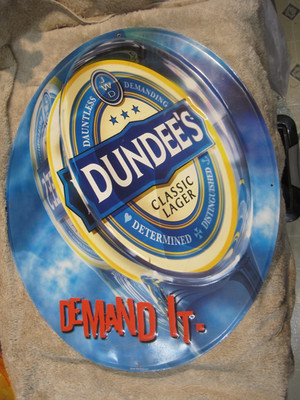 JW Dundee s Classic Lager Demand It Metal Beer Sign 20x16.5 inches