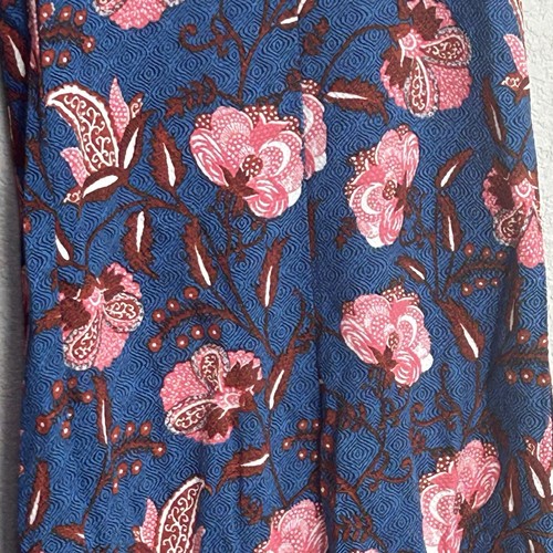 Anthropologie Wide Leg Floral Pants Women’s 6 Blue Pink Red Patterned Viscose - Picture 5 of 8