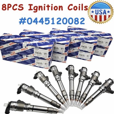 8x NEW Bosch Fuel Injector For GMC LMM Duramax 07-10 6.6L 0445120082 0986435520