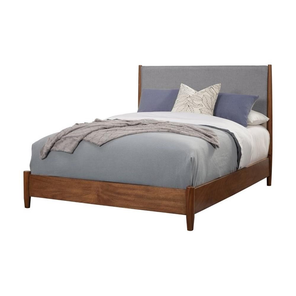 Alpine Furniture Flynn California King Wood Panel Bed in Aco