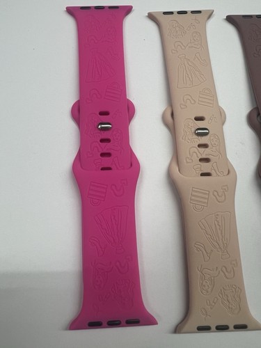 3-pak flagowych grawerowanych opasek kompatybilnych z paskiem Apple Watch 42mm 44mm 45mm damskie - Zdjęcie 2 z 6