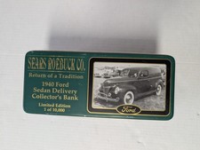 Ford 1940 Sedan Delivery Collector Tin Bank Sears Roebuck Limited Edition 1995