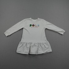 Ralph Lauren Sweater Dress Girls 6 White Polo Bear Fleece Sweatshirt Kids Youth