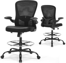 Ergonomic Drafting Chair, Standing Desk Chair with Lumbar Support Tall