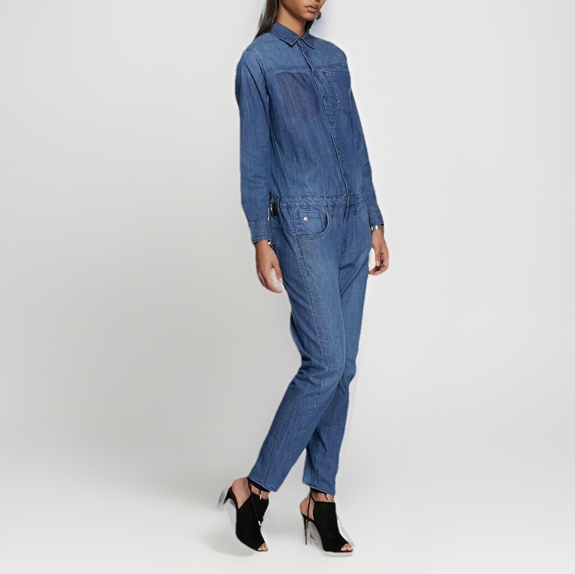 G-Star RAW ARC BOILER SUIT LT WT STRETCH DENIM MEDIUM AGED XS image 2
