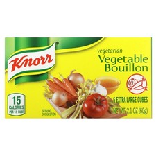 Caldo de verduras vegetarianas, 6 cubos extra grandes, 2,1 oz (60 g)