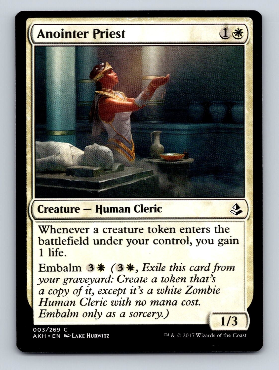 MTG Magic The Gathering  Amonkhet Magic: The Gathering Anointer Priest