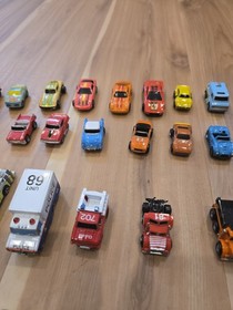 VINTAGE 1980's MICRO MACHINE LOT OF 67 CARS TRUCKS AIRPLANES SEMI RACECAR GALOOB