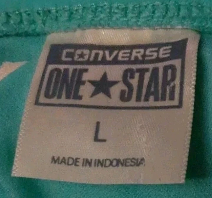 Top de bikini Converse One Star para mujer talla L azul aguamarina Foto 4 de 4
