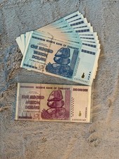 13 X Zimbabwe 100 Trillion Dollars, UNCIRCULATED Currency, 2008